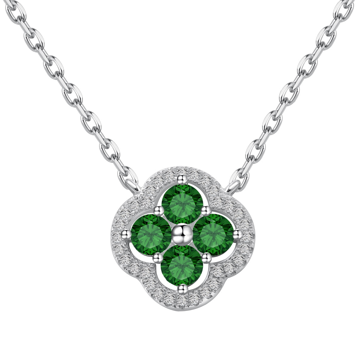 Green Charm Clover Necklace